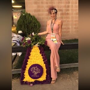 Reiss Blush Pink WideLeg bustier Jumpsuit